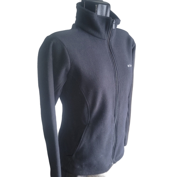 Black Columbia Full Zip Omni-heat Thermal Comfort Soft Shell Jacket M - Picture 3 of 6